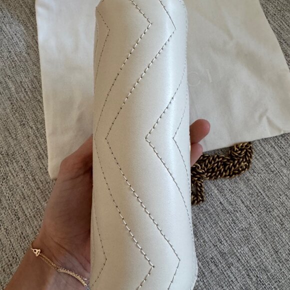 Authentic Gucci GG Marmont Flap Bag Matelasse Leather Super Mini - Picture 8 of 11